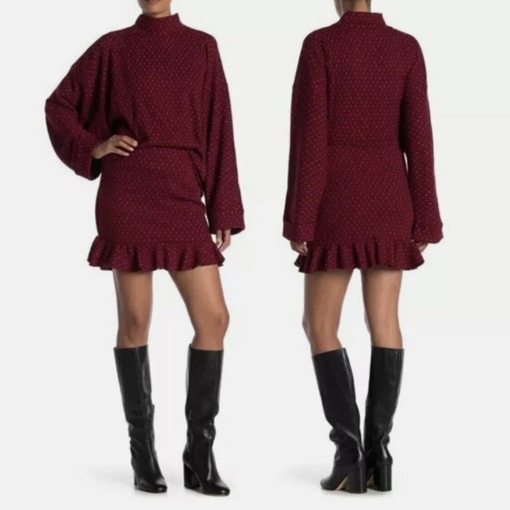 Free People Set The Mood Skirt Set Size Small 2 Piece Oversized NWOT